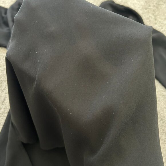 Apt. 9 Women’s Black Zipper Front Long Sleeve Sheer Blouse Large - Picture 7 of 7